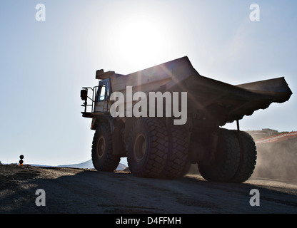 Silhouette de chariot dans quarry Banque D'Images