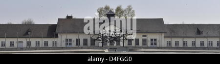 Impression de l'ancien camp de concentration de Dachau, Allemagne, 18 avril 2008. CC Dachau a été l'un des premiers installés CCs par les Nazis quelques jours après la prise d'Hitler le 22 mars 1933. Photo : Peter Kneffel Banque D'Images