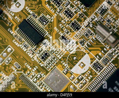 Carte mère dans un ordinateur, représenté à Francfort-sur-Main, Allemagne, 16 mars 2008. Photo : Frank Rumpenhorst Banque D'Images