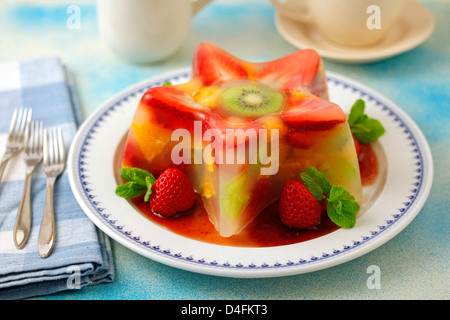 Gelée de fruits saveur orange blossom. Recette disponible. Banque D'Images