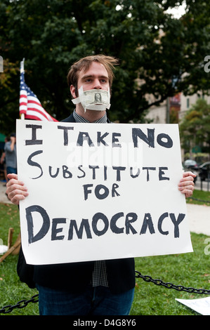 Washington DC, USA, l'occupation du mouvement Occupy McPherson Square Banque D'Images