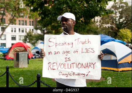 Washington DC, USA, l'occupation du mouvement Occupy McPherson Square Banque D'Images