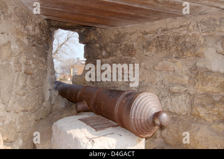 Cannon, Akkerman forteresse (white rock, forteresse blanche), Belgorod-Dnestrovskiy , l'Ukraine, l'Europe de l'Est Banque D'Images