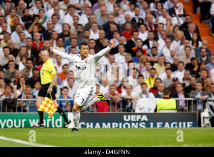 Madrid, Espagne, Cristiano Ronaldo, Real Madrid CF, les demi-finales de la Ligue des Champions Banque D'Images