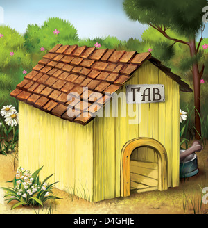 Yellow Dog House. Banque D'Images