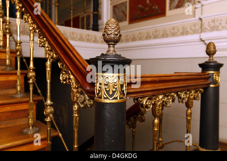 Berlin, Allemagne, détail de l'escalier à l'arrière de l'immeuble maison Nicolai Banque D'Images