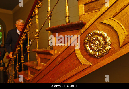 Berlin, Allemagne, détail de l'escalier à l'arrière de l'immeuble maison Nicolai Banque D'Images