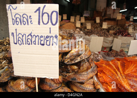 La mer séchés dans food market , Bangkok , Thaïlande Banque D'Images