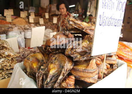 La mer séchés dans food market , Bangkok , Thaïlande Banque D'Images