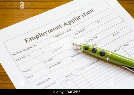 Stylo allongé sur la forme d'emploi Banque D'Images