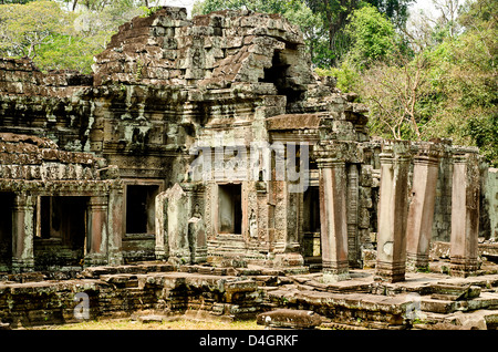 Preah Khan , temple , zone d'Angkor Banque D'Images