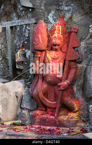 Prithbhinarayan ou Prithvinarayan Temple Hindou, Gorkha Durbar, Gorkha, Népal Banque D'Images