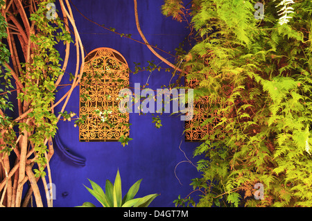 Les jardins Majorelle, Marrakech, Maroc, Afrique du Nord Banque D'Images