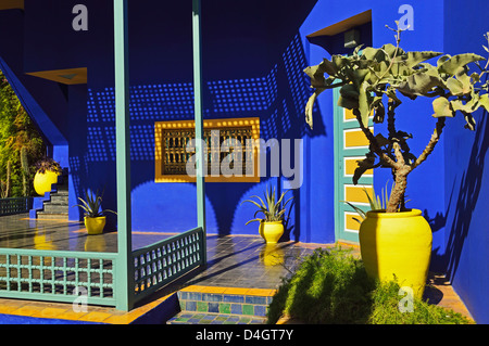 Les jardins Majorelle, Marrakech, Maroc, Afrique du Nord Banque D'Images