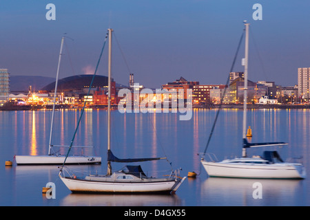 La baie de Cardiff, Pays de Galles, Royaume-Uni Banque D'Images