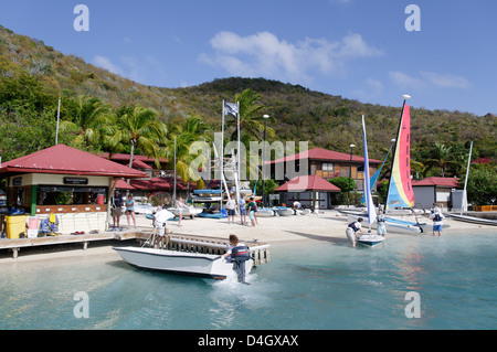 Bitter End Yacht Club, l'île de Virgin Gorda, îles Vierges britanniques, Antilles, Caraïbes Banque D'Images