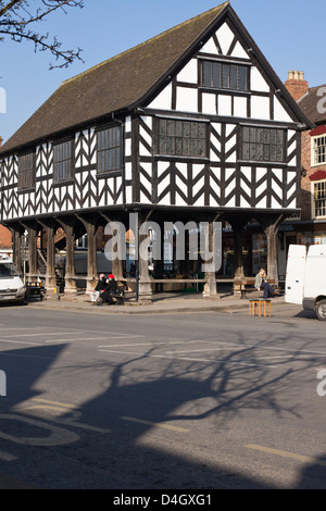 Ledbury, une ville dans le Herefordshire, en Angleterre. Le marché interne. Banque D'Images