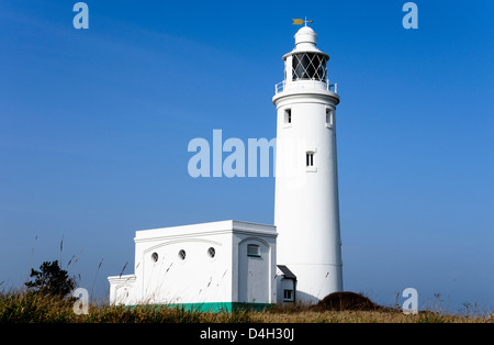 Le phare sur Hurst spit sur le Hampshire côte. Banque D'Images