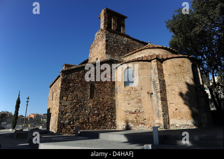 L'Église pré-romane de Saint Pierre. Vue sur le chevet trilobé. 9e-10e siècles. Terrassa. La Catalogne. L'Espagne. Banque D'Images