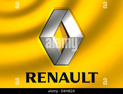 Logo drapeau icône symbole Renault Banque D'Images