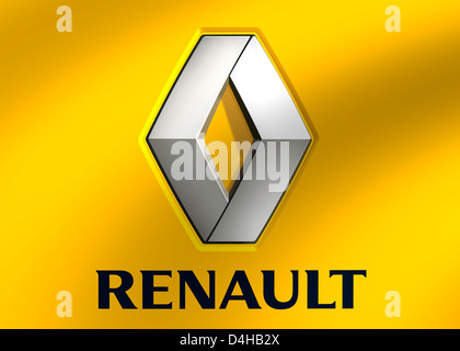 Logo drapeau icône symbole Renault Banque D'Images