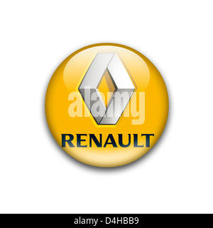 Logo drapeau icône symbole Renault Banque D'Images