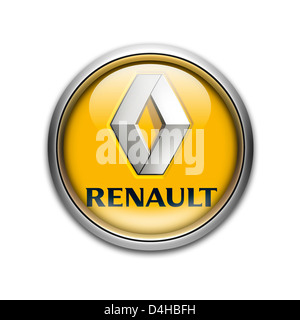 Logo drapeau icône symbole Renault Banque D'Images