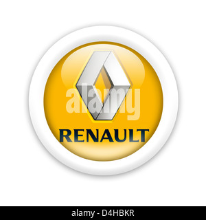 Logo drapeau icône symbole Renault Banque D'Images