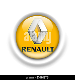 Logo drapeau icône symbole Renault Banque D'Images