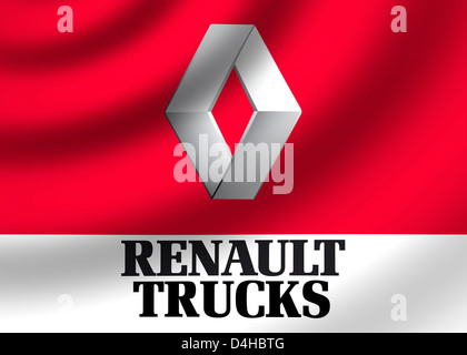 Logo Renault Trucks icône symbole d'un drapeau Banque D'Images