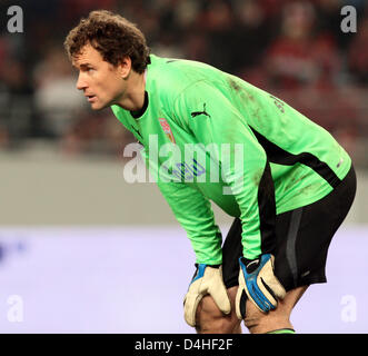 Stuttgart ?s gardien de but Jens Lehmann en photo pendant la Coupe de l'UEFA GROUPE C match VfB Stuttgart vs Liège Standard de Mercedes-Benz Arena Stadium à Stuttgart, Allemagne, 18 décembre 2008. Photo : Bernd Weissbrod Banque D'Images