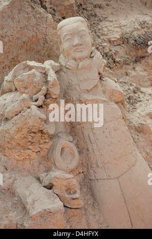 Une excavation en partie de terre cuite au Musée site dans Xi'an Chine Banque D'Images