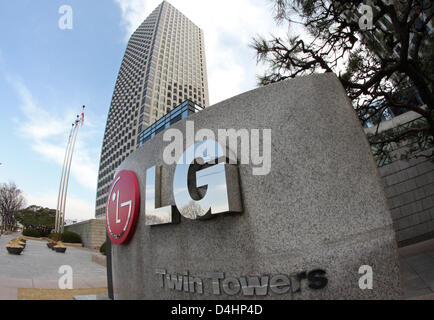 Corée du Sud : LG LG Twin Towers (siège) à Séoul Banque D'Images