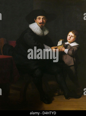 Jean Pellicorne avec son fils Caspar, par le studio de Rembrandt van Rijn, vers 1632, Wallace Collection, Londres, Angleterre, RU, FR Banque D'Images