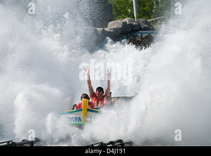 L'Allemagne, de l'eau, Rusr roller coaster à Europa-Park Rust Banque D'Images