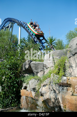 L'Allemagne, de l'eau, Rusr roller coaster à Europa-Park Rust Banque D'Images