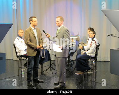 Quintette de cuivres de l'USCG - WKYC Morning Show Banque D'Images