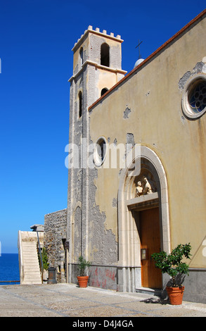 L'église d'architecture normande de Cefalù, Sicile. Vue de l'Italie. Banque D'Images