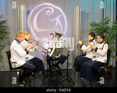 Quintette de cuivres de l'USCG - WKYC bonne compagnie Banque D'Images