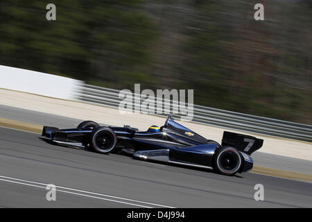 Birmingham, Alabama, USA. 13 mars 2013. Les tests d'Indycar à Barber Motorsport Park, Birmingham, AL, du 11 au 13 mars 2013, Sébastien Bourdais, Dragon Racing (Image Crédit : Crédit : Ron Bijlsma/ZUMAPRESS.com/Alamy Live News) Banque D'Images