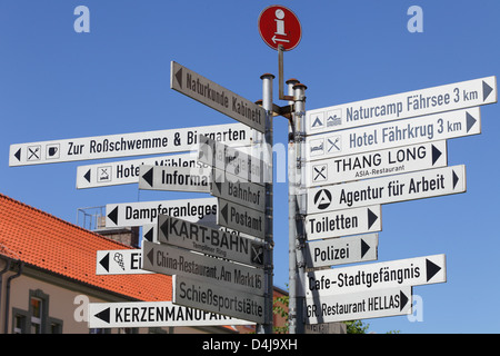 Templin, Allemagne, signes Banque D'Images