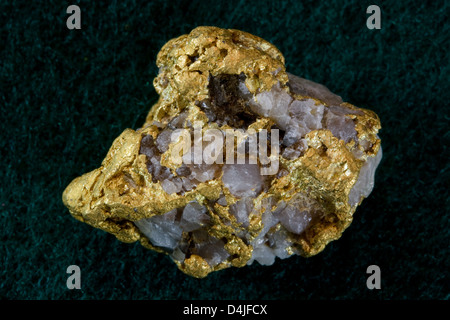 Nevada USA / Gold Nugget Quartz - Modèle Banque D'Images