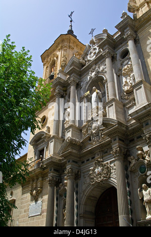 Façade de l'hôpital San Juan de Dios Eglise en Granada, Andalousie, Espagne Banque D'Images