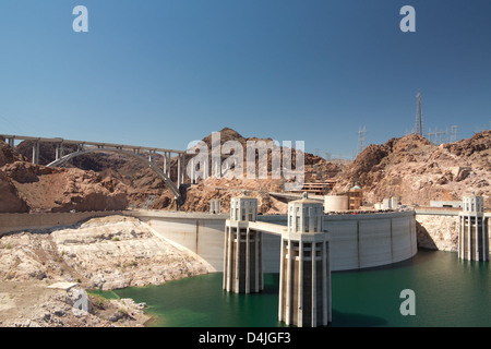 Le Barrage Hoover, près de Boulder City à la frontière entre le Nevada et l'Arizona, USA Banque D'Images