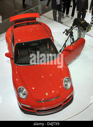 La nouvelle Porsche 911 GT3 au 79e Salon de Genève à Genève, Suisse, 03 mars 2009. Photo : MARIJAN MURAT Banque D'Images