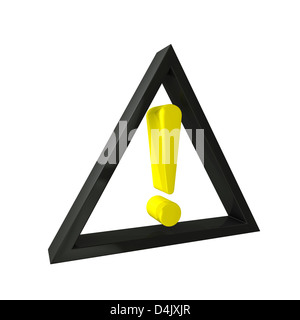 Attention icône affiche un point d'exclamation et est une précaution Banque D'Images
