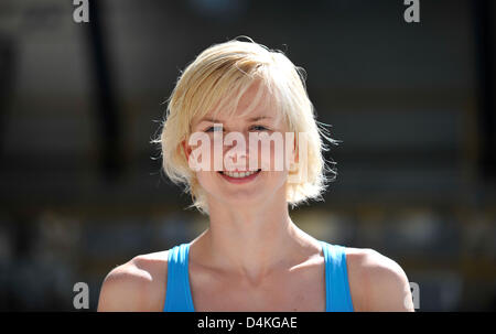La nageuse allemande Britta Steffen photographié dans le camp d'entraînement de l'Association de natation allemande DSV à Ravenne, Italie, 20 juillet 2009. Photo : BERND THISSEN Banque D'Images
