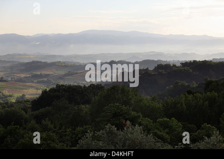 Castelfranco Di Sopra, Italie, vue sur la campagne Toscane Banque D'Images