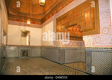 L'Afrique, Maroc, Marrakech, palais de la bahia, décoration Banque D'Images