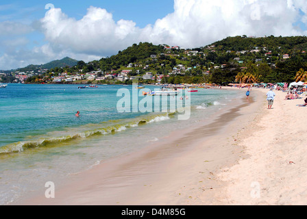 Plage de Grand'Anse à la Grenade Banque D'Images